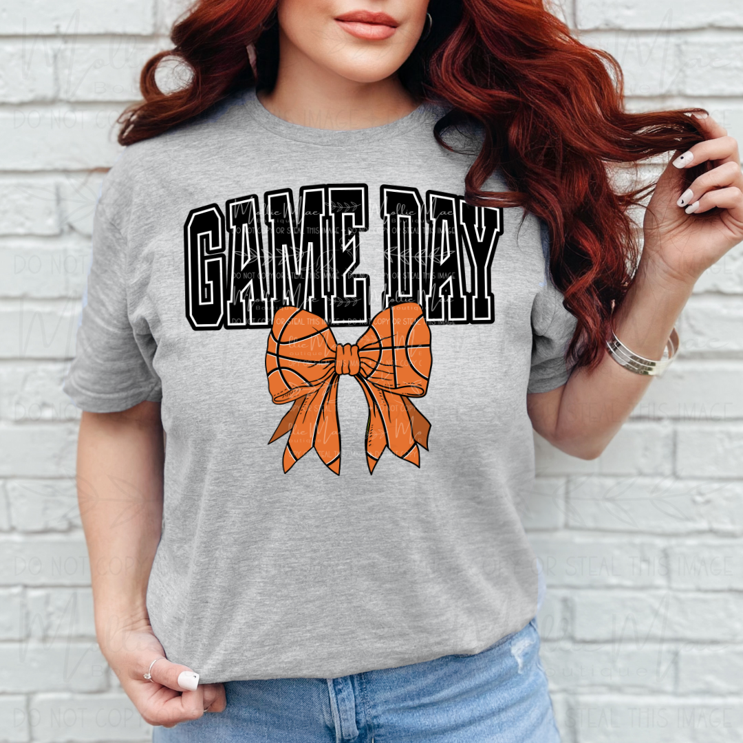 Game Day Basketball Coquette Graphic Tee