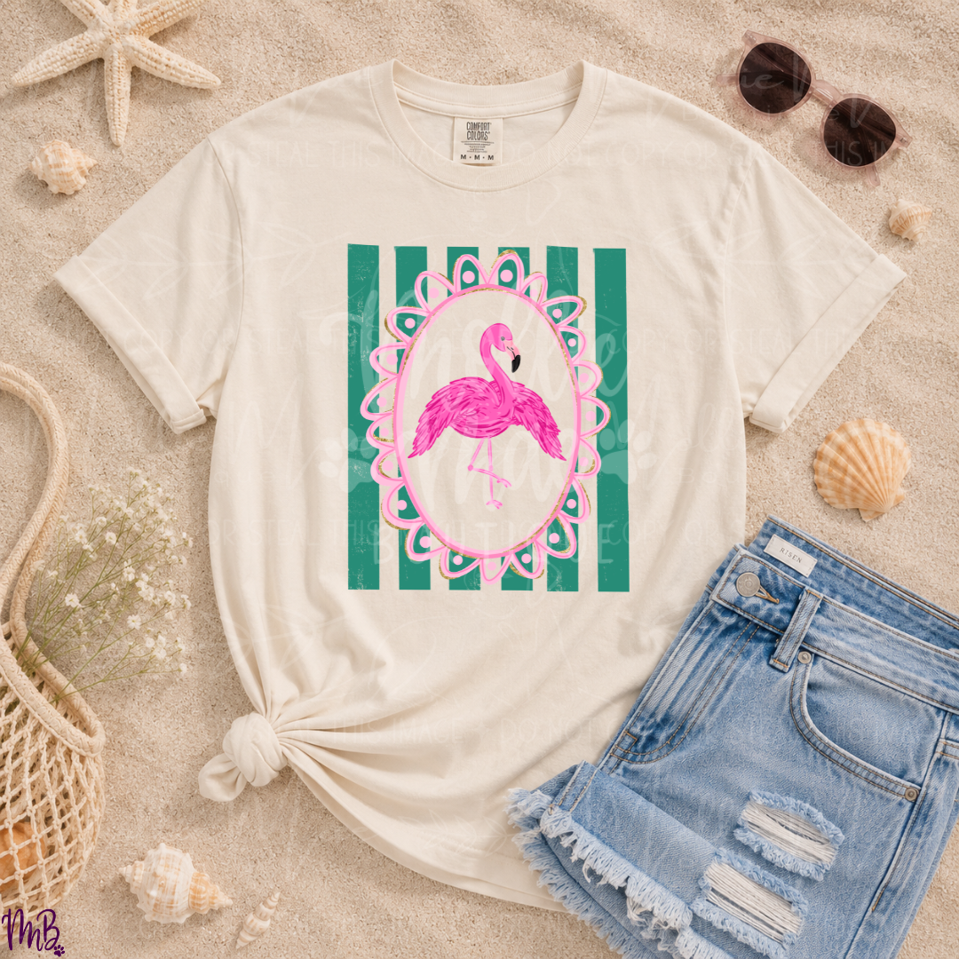 Palm Beach Flamingo Graphic Tee