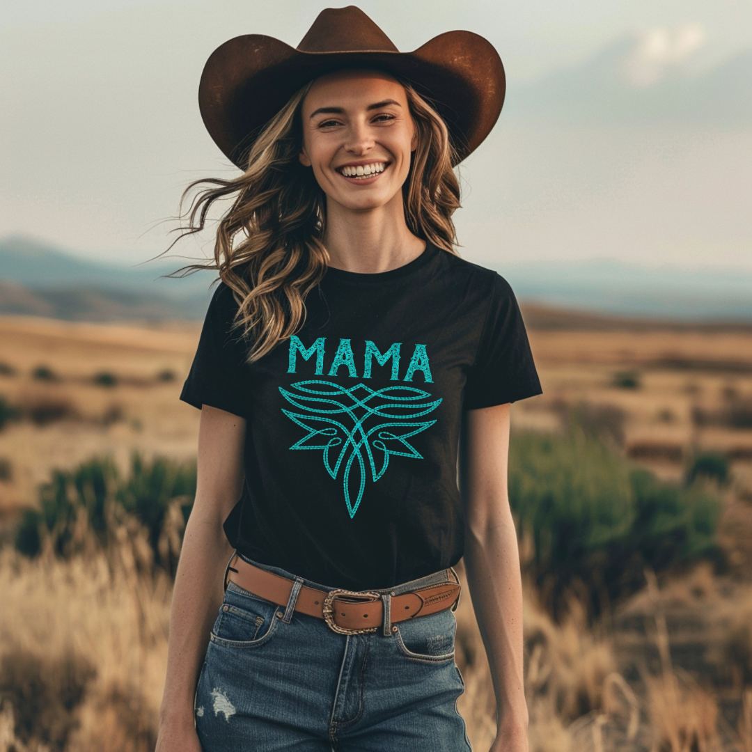 Mama Turquoise Boot Stitch