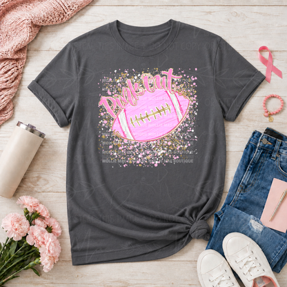 Pink Out Football Graphic Tee