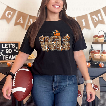 Big Orange Game Day – Leopard Football Tee
