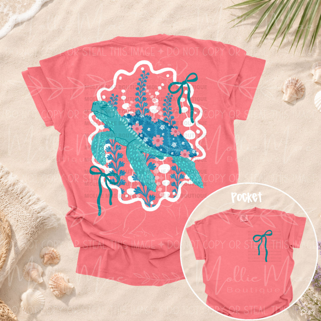 Sea Turtle Coastal Graphic Tee