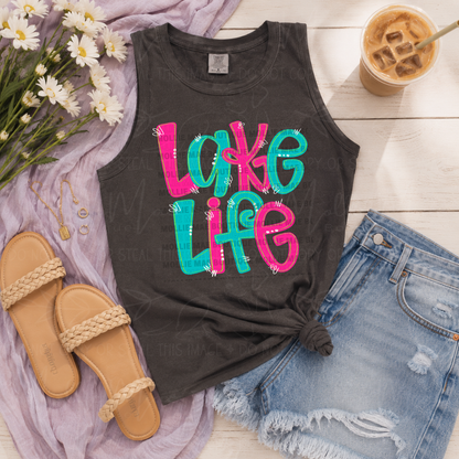 Lake Life Doodle Graphic Tee & Tank