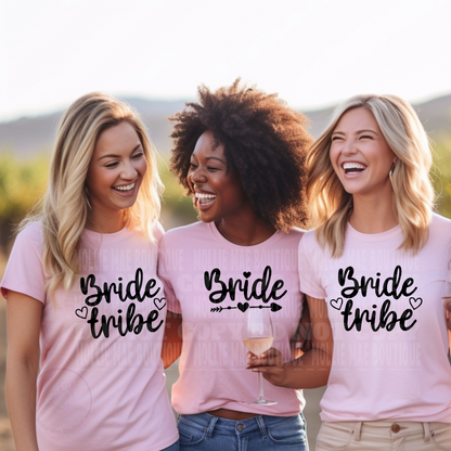 Bride/Bride Tribe Pink Tshirt