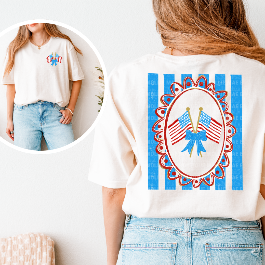 Vintage Stripe Flag Graphic Tee