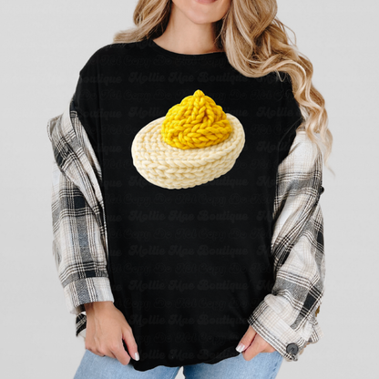 Faux Knit Deviled Egg