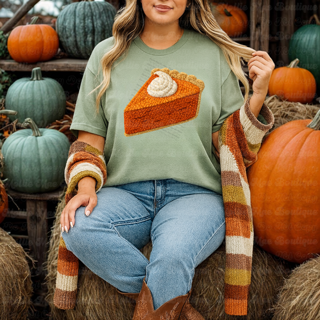 Faux Knit Pumpkin Pie