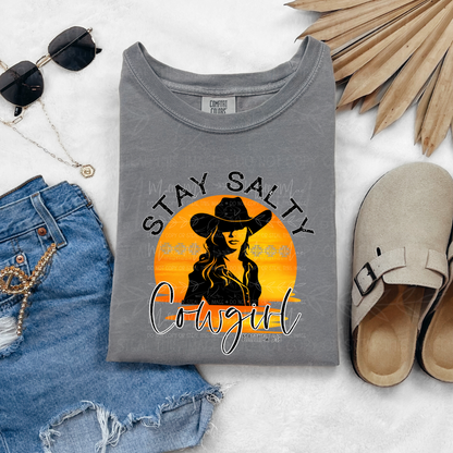Stay Salty Cowgirl Matthew 5:13 Tshirt