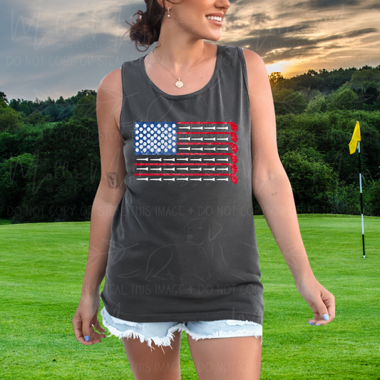 Stars, Stripes & Golf Tee or Tank
