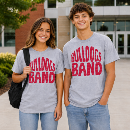 Distressed Bulldogs Band Graphic T-Shirt