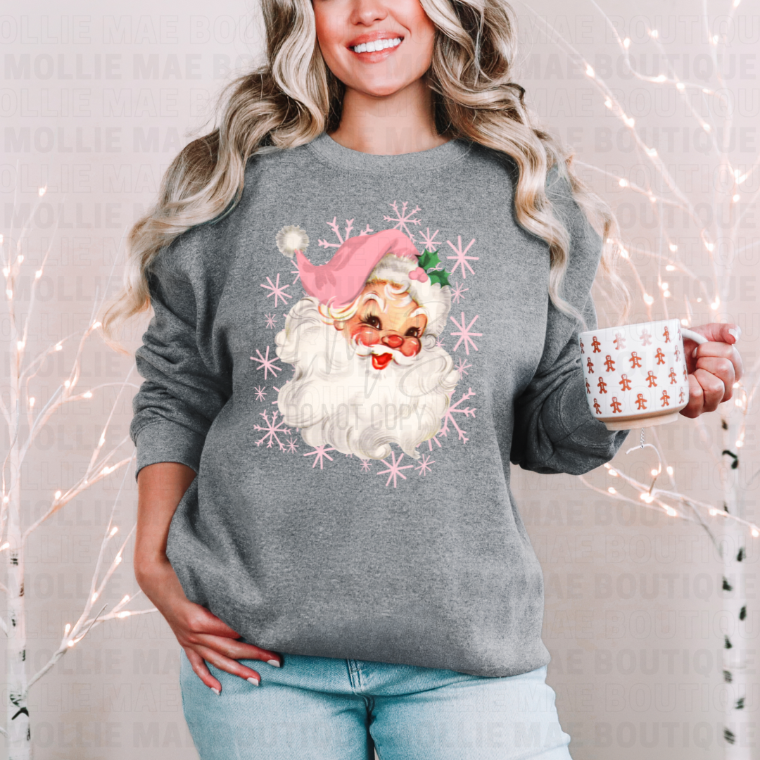Vintage Santa Snowflakes Christmas Sweatshirt