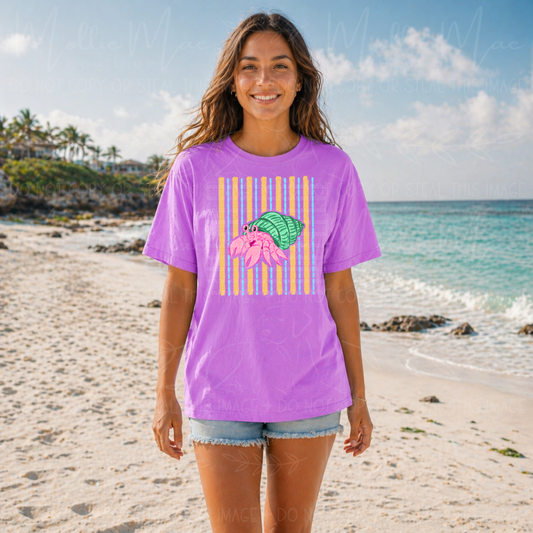 Hermit Crab Stripes Graphic Tee