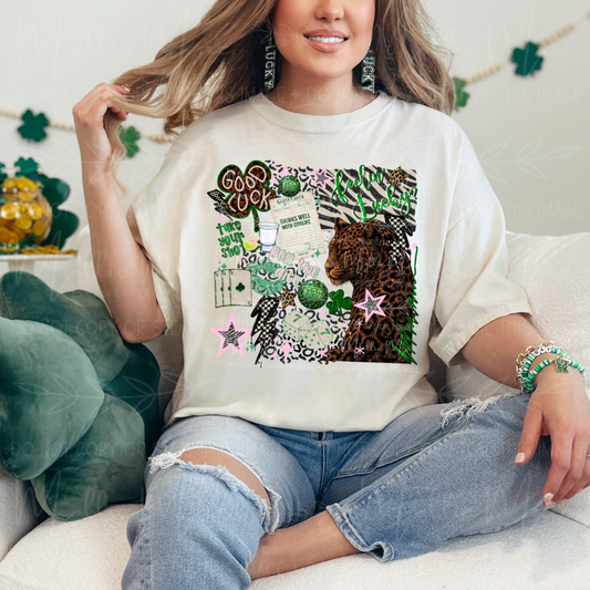 Feeling Lucky Collage Graphic Tee
