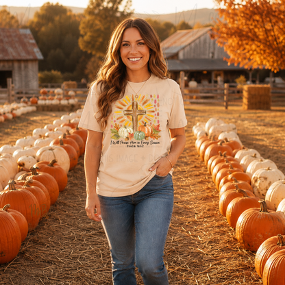 Praise Him in Every Season Comfort Colors Faith Graphic Tee