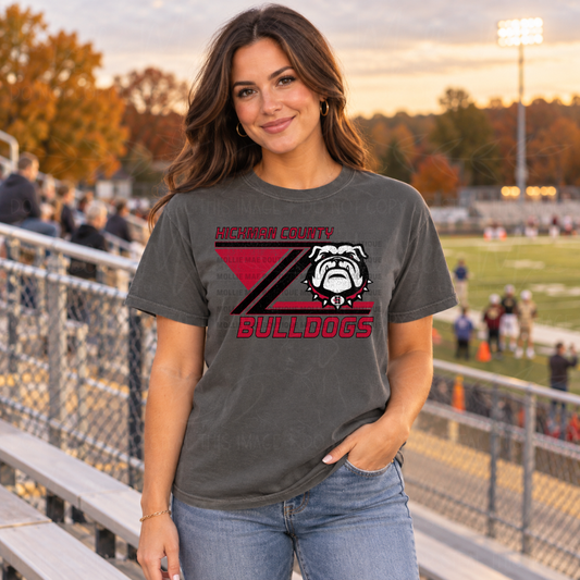 Hickman County Bulldogs Retro Rally Graphic Tee
