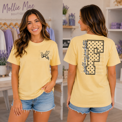 Fairview Yellow Jackets Polka Dot Graphic T-Shirt