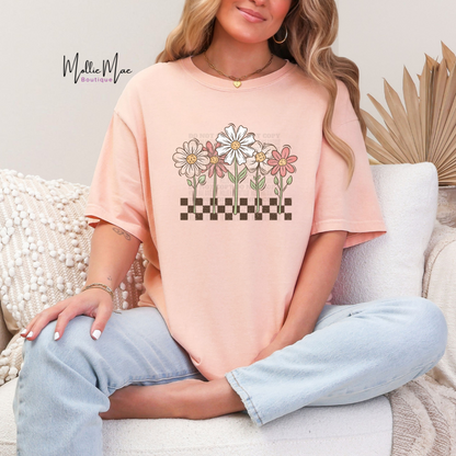 Checkered Spring Florals Tshirt