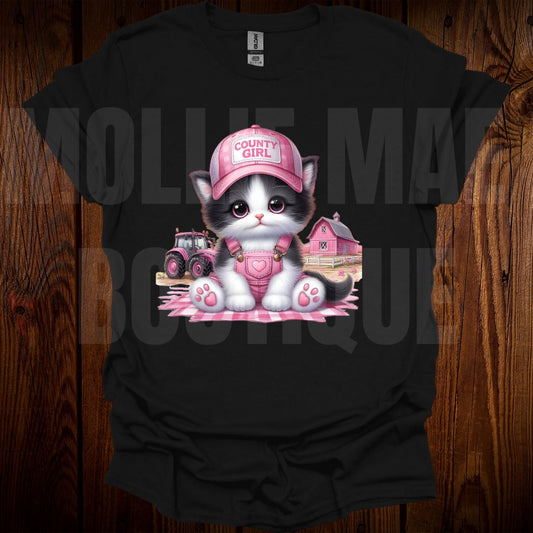 Country Girl Kitten Graphic