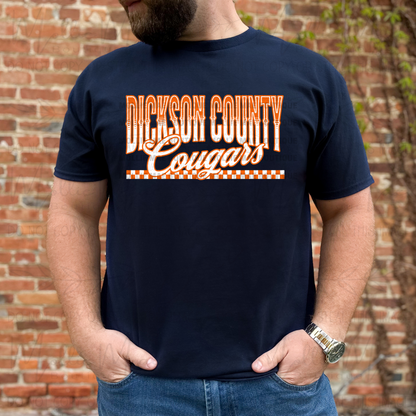 Dickson County Cougars Graphic Tee – Navy Gildan Softstyle