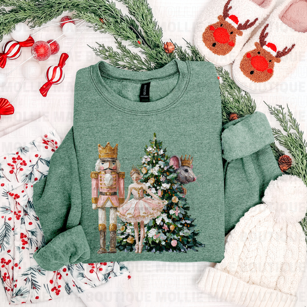 Brushstroke Ballet — Nutcracker Christmas Sweatshirt