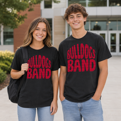 Distressed Bulldogs Band Graphic T-Shirt