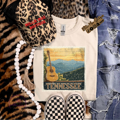 Tennessee Stamp with Guitar Tshirt