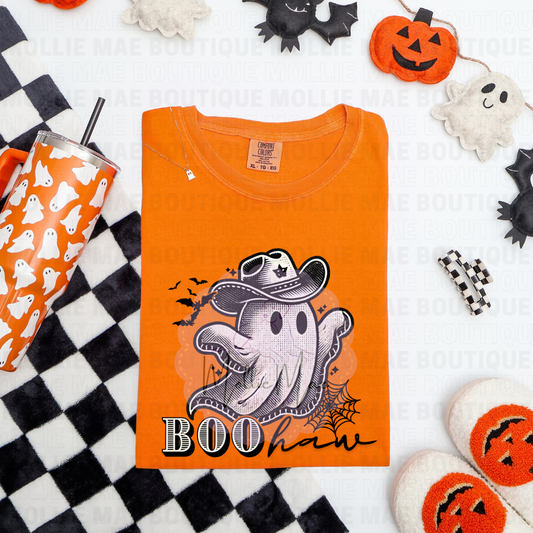 Boo Haw Ghostie Halloween Graphic Tee