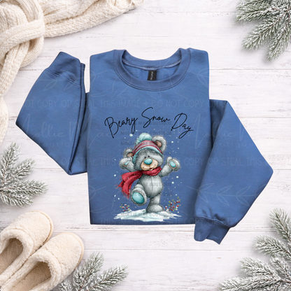Beary Snow Day Graphic Sweatshirt