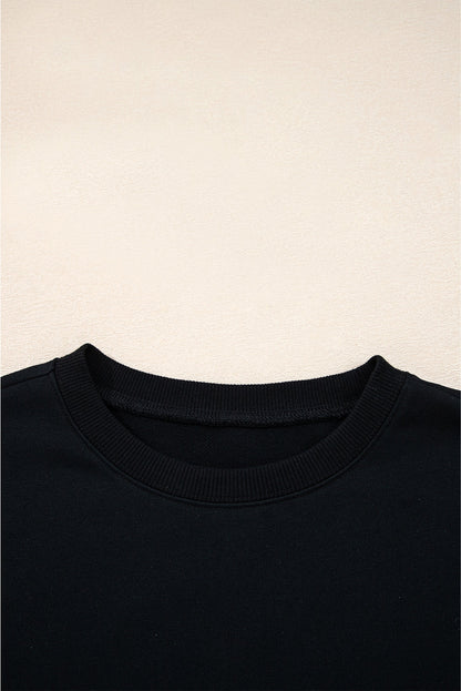 multiple colors Varsity Stripe Oversized Drop Shoulder Sweatshirt with varsity stripe details and an oversized drop-shoulder fit, boutique fashion