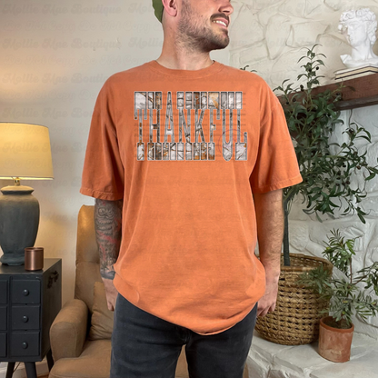 Thankful Grey Camo Tee