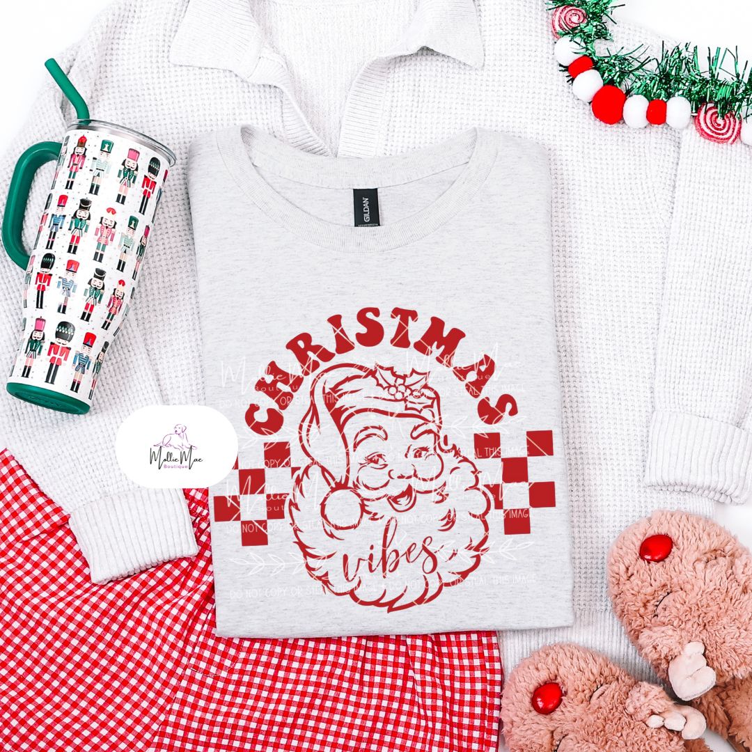 Retro Christmas Vibes Santa