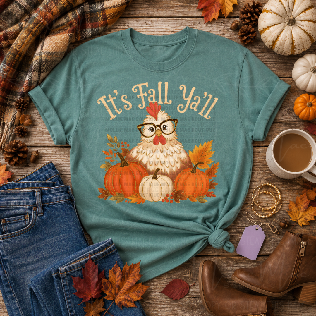 It’s Fall Y’all Chicken Comfort Colors Graphic Tee