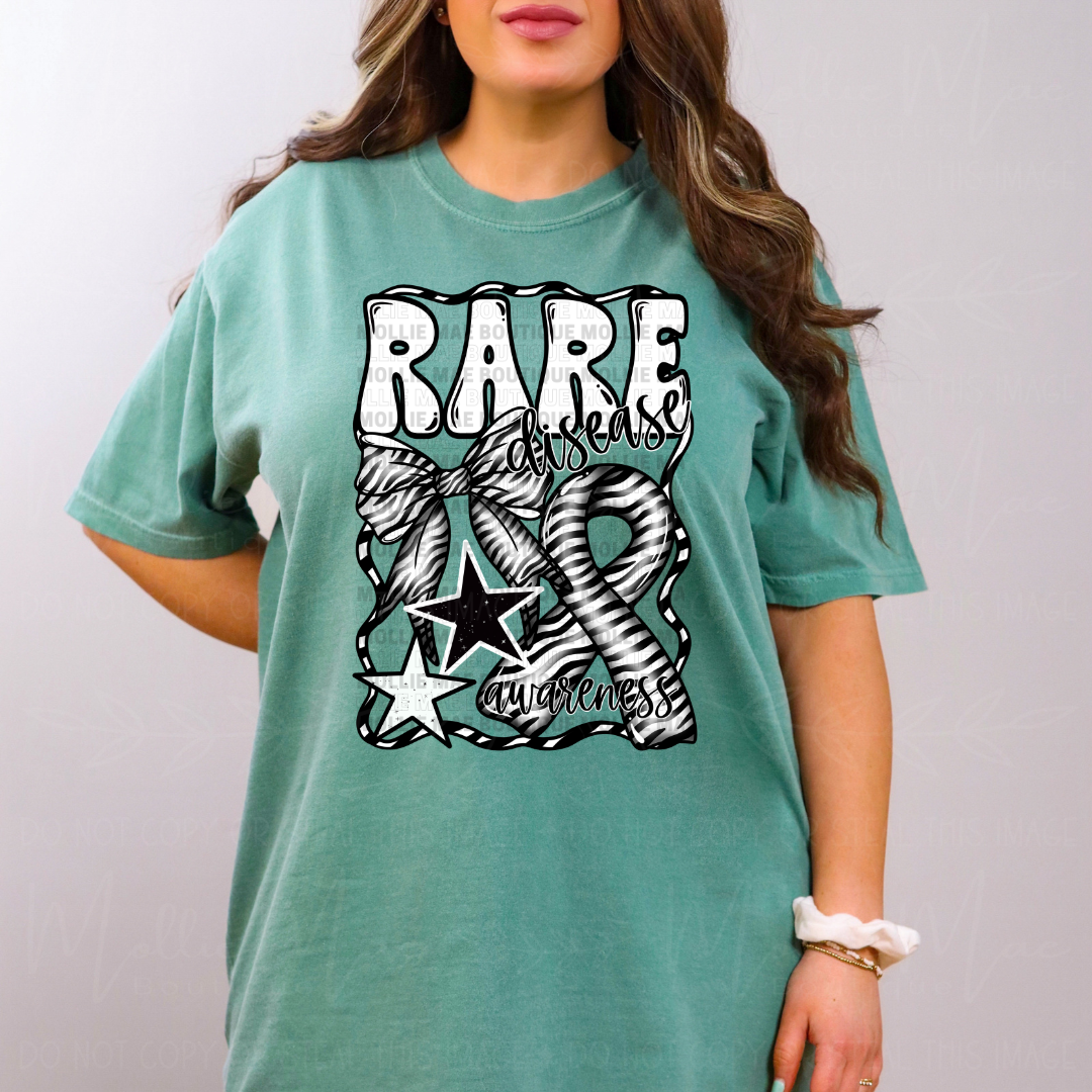 Rare Disease Awareness Zebra Graphic Tee