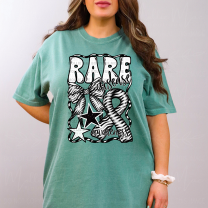 Rare Disease Awareness Zebra Graphic Tee