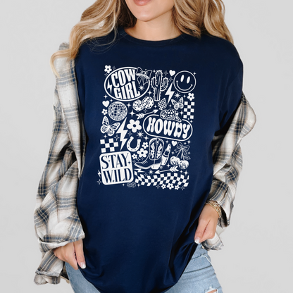 Cowgirl Collage Graphic Tee