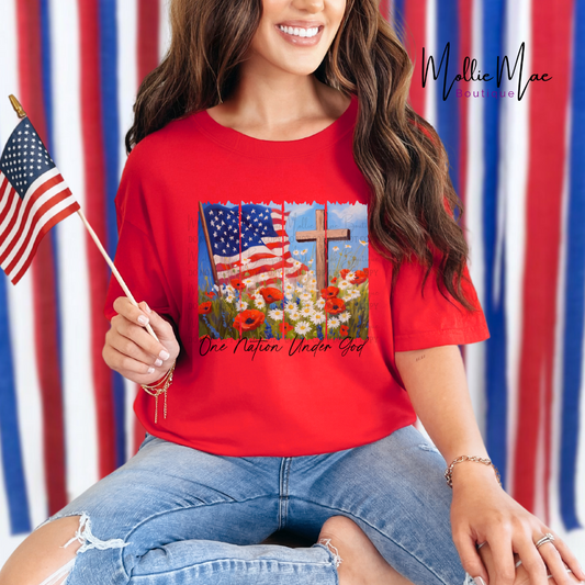 One Nation Under God Flag Tshirt
