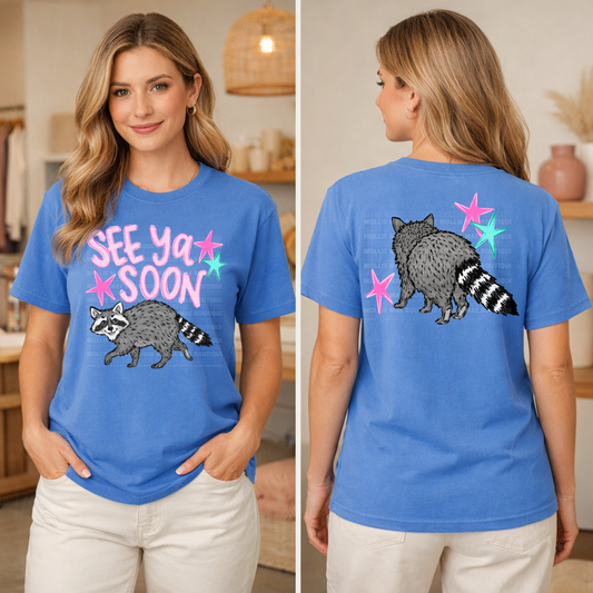 See Ya Soon Raccoon Graphic Tee