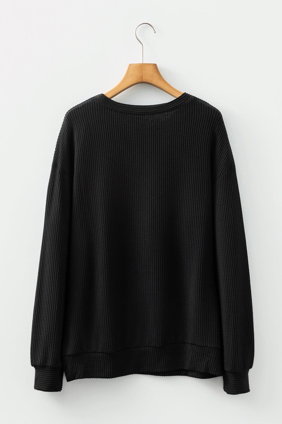 evergreen MERRY JOLLY Christmas long sleeve corded boutique top