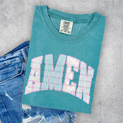 Floral Lace AMEN Graphic Tee