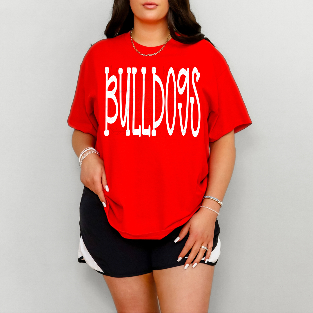Bulldogs Script Spirit Graphic Tee or Sweatshirt