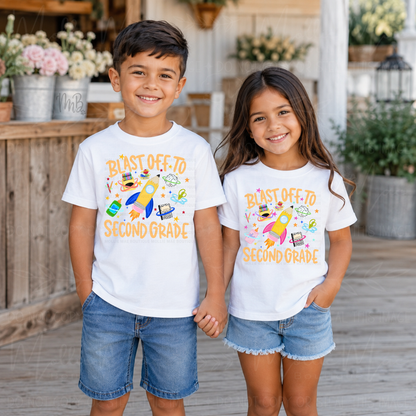 Blast Off Back to School Kids Graphic T-Shirt