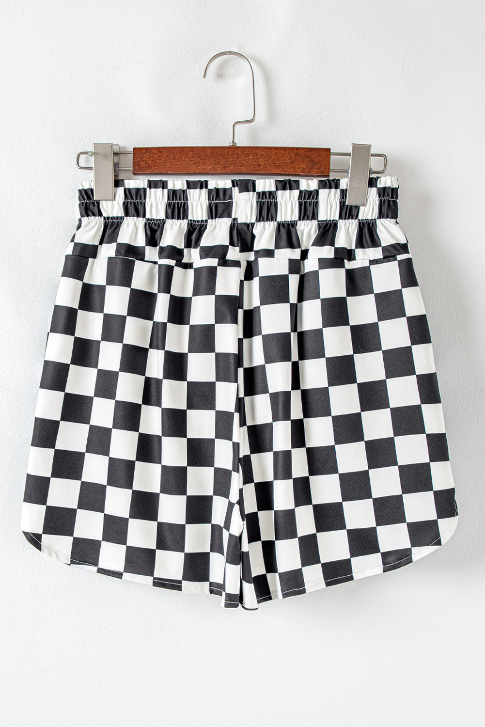 Checker High Waist Casual Shorts boutique clothing from Mollie Mae Boutique