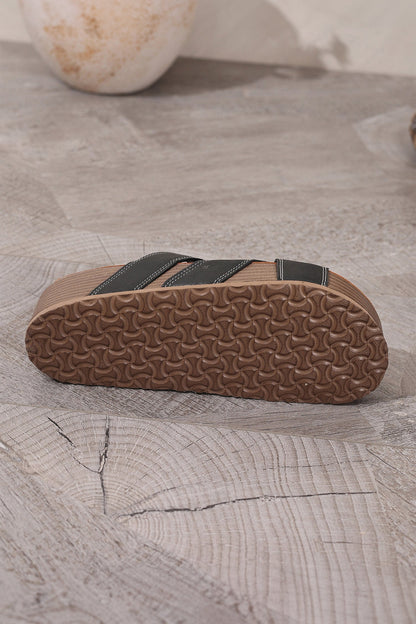 Kathryn Band Retro Platform Slippers boutique apparel from Mollie Mae Boutique