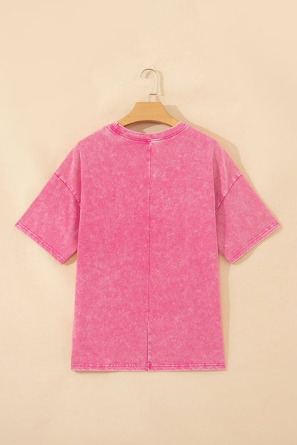 Solid Mineral Wash Short Sleeve Oversized Tee boutique clothing from Mollie Mae Boutique