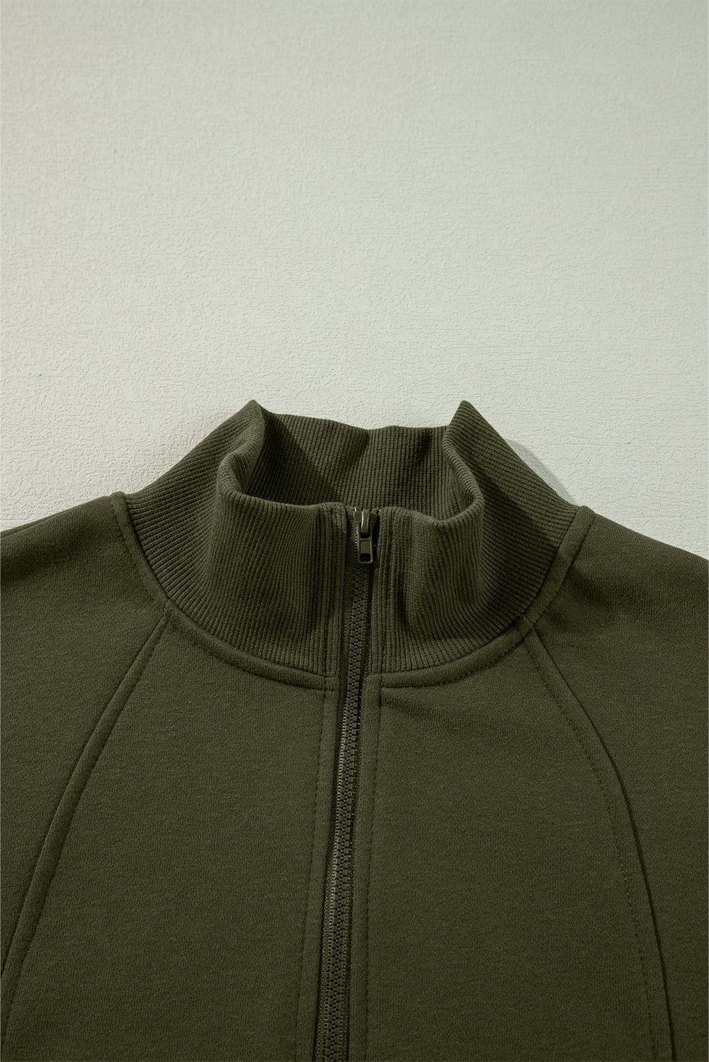 fuchsia zip neck drop shoulder relaxed boutique sweatshirt
