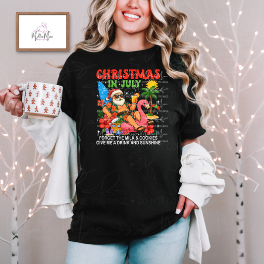 Christmas in July “Drink and Sunshine” Tee