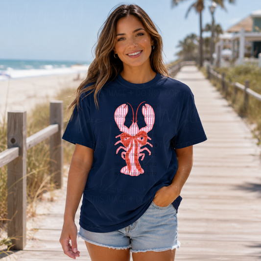 Seaside Lobster Bow Graphic Tee