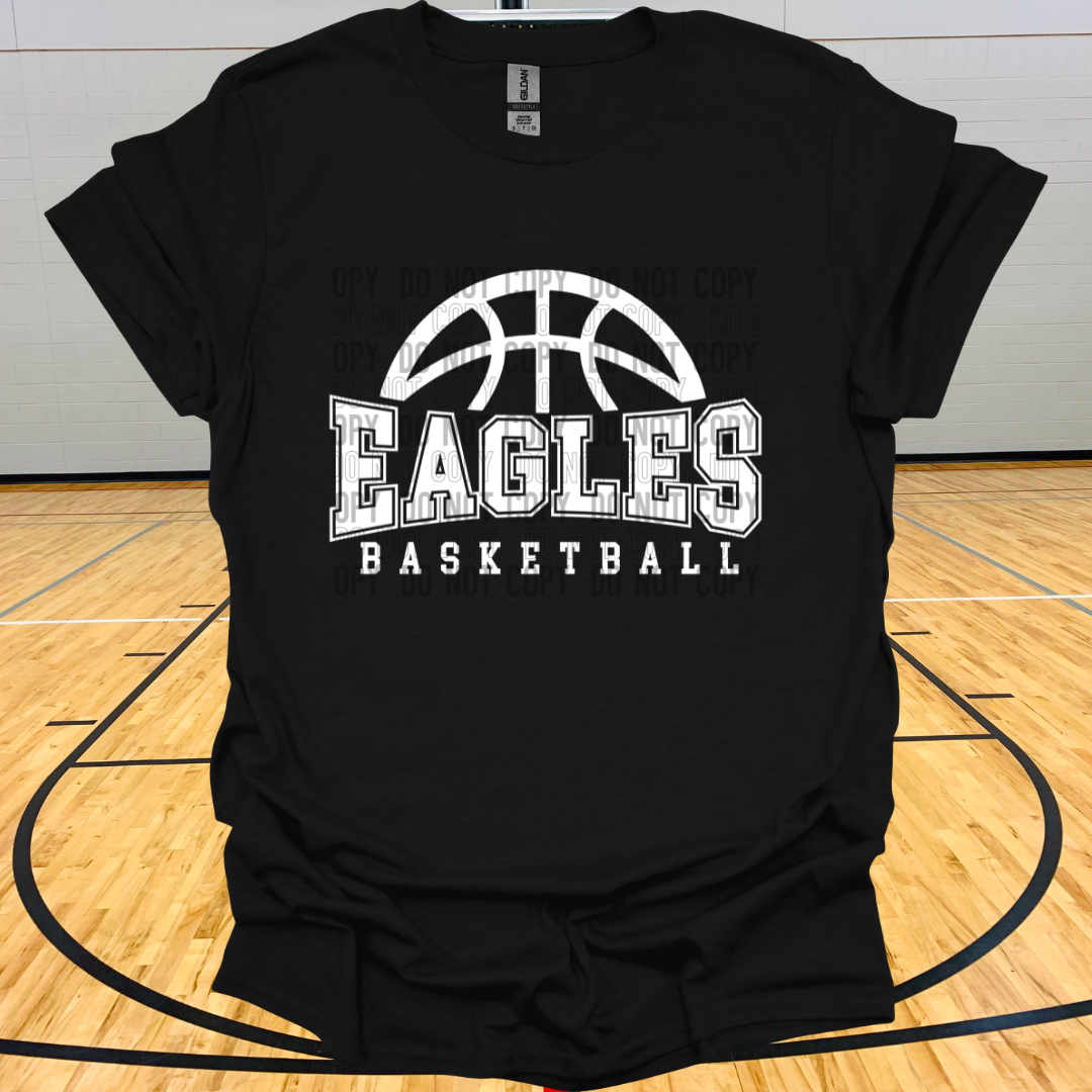 Eagles Basketball - Black - White Image