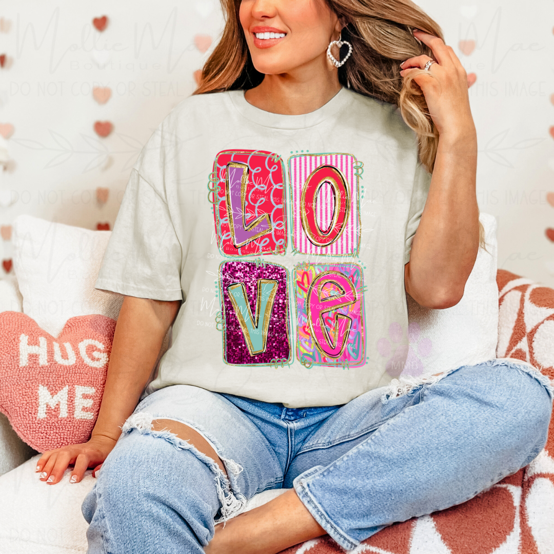 Love Squares Graphic Tee