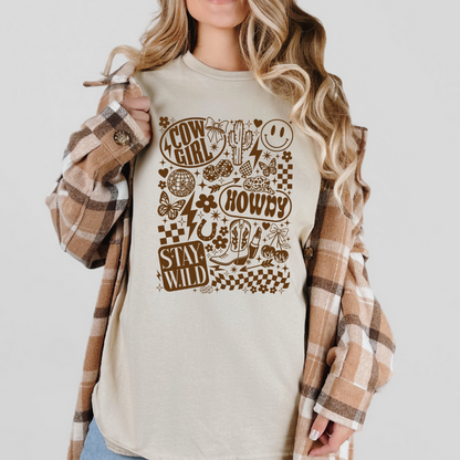 Cowgirl Collage Graphic Tee